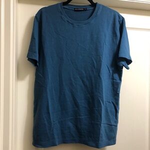 French Connection teal blue short sleeve tee textured cotton size Med